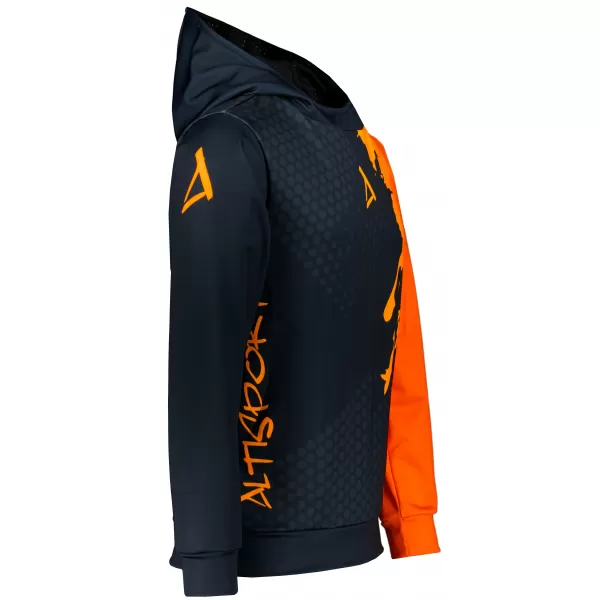  Pánska prémiová funkčná mikina ALTISPORT VOJ/ALM112MI01 ČIERNO-FLUO ORANŽOVÁ 