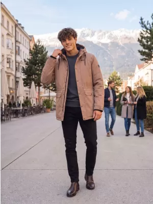 Pánska zimná bunda ALTISPORT GERRY HNEDÁ