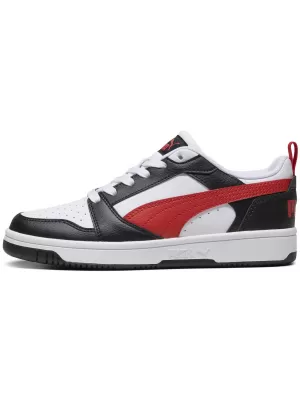Detská obuv PUMA REBOUND V6 LO JR 39383304 PUMA BIELA/ČERVENÁ/ČIERNA