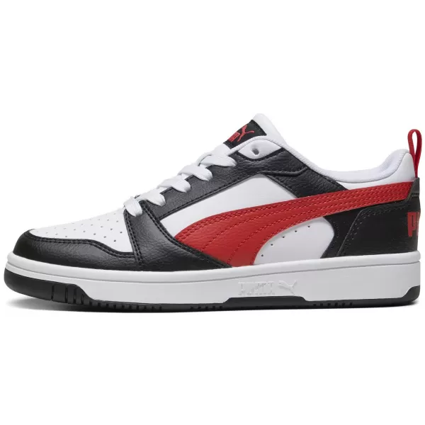  Detská obuv PUMA REBOUND V6 LO JR 39383304 PUMA BIELA/ČERVENÁ/ČIERNA 