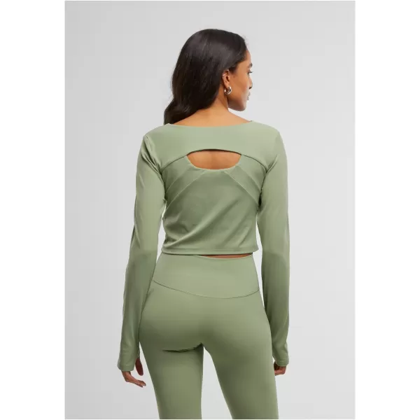  Dámske tričko URBAN CLASSICS TB7807 ZELENÁ MATCHA 