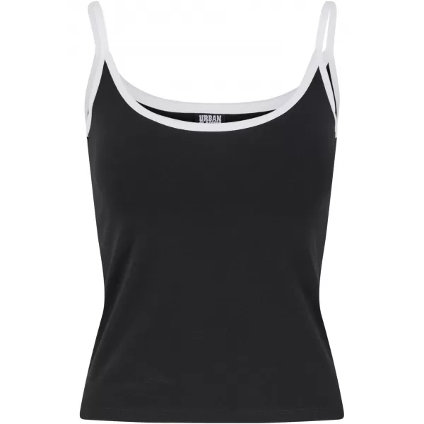  Dámske tielko URBAN CLASSICS TB7485A ČIERNA/BIELA/BIELA/ČIERNA 