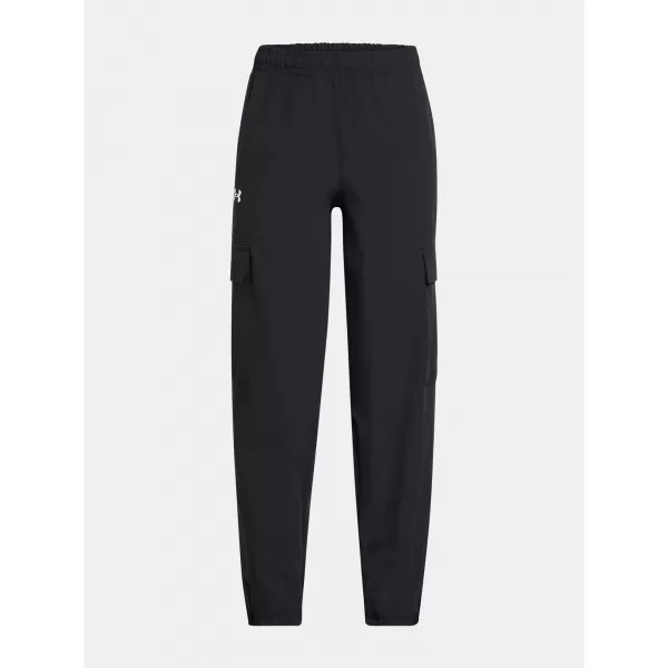 Dievčenské športové nohavice UNDER ARMOUR UA RIVAL WOVEN CARGO PANTS 1386527-001 ČIERNA 