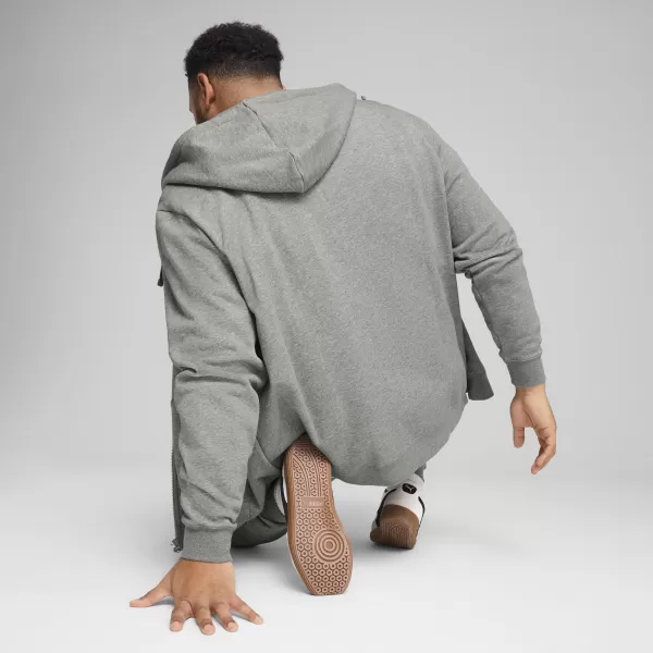  Pánská bunda PUMA ESS FULL-ZIP HOODIE FL 68259003 MEDIUM GRAY HEATHER 