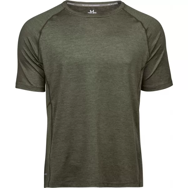  Pánske tričko TEE JAYS | TJ 7020 OLIVE MELANGE 