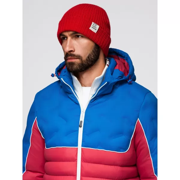  Pánska bunda OMBRE OM-JALP-0206 MODRÁ A ČERVENÁ 