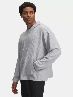 Pánska mikina UNDER ARMOUR UA RIVAL WAFFLE HOODIE 1383108-011 SIVÁ