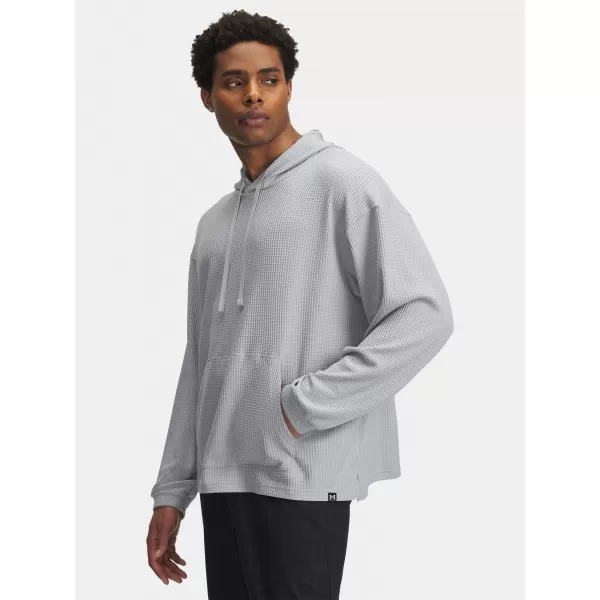  Pánska mikina UNDER ARMOUR UA RIVAL WAFFLE HOODIE 1383108-011 SIVÁ 