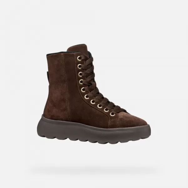  Dámske topánky GEOX SPHERICA EC4.1 G009293 TMAVO HNEDÁ 