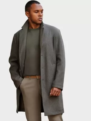 Pánsky kabát OMBRE OM-COWC-0104-new GRAFIT/KHAKI