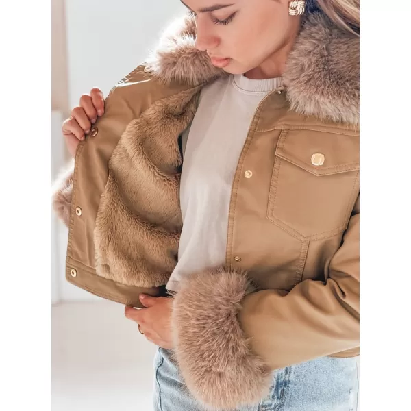  Dámska bunda DSTREET TY5139 KARAMEL 