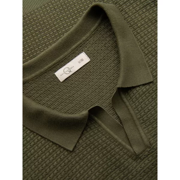  Pánska polokošeľa OMBRE OM-POSS-0157 OLIVOVÝ 