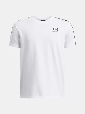 Chlapčenské tričko UNDER ARMOUR UA B ICON TAPED SS 6001583-100 BIELA