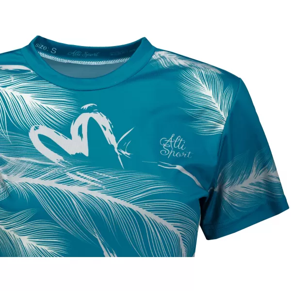 Dámsky prémiový crop top ALTISPORT VOJ/ALW001TR07 EMERALD/ŠEDÁ SMARAGD/SIVÁ 