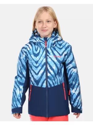 Dievčenská lyžiarska bunda KILPI SAMARA-JG ZJ0112KI TMAVO MODRÁ