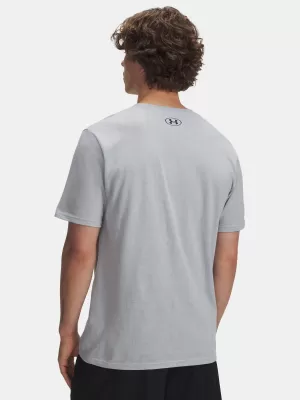 Pánske tričko UNDER ARMOUR UA CAMO CHEST STRIPE SS 1376830-011 SIVÁ
