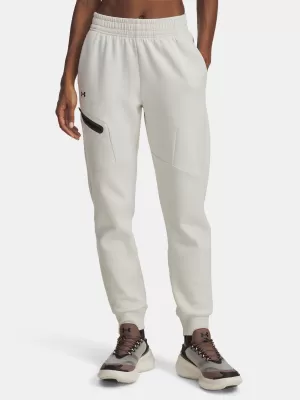 Dámske tepláky UNDER ARMOUR UNSTOPPABLE FLC JOGGER 1379846-110 BIELA