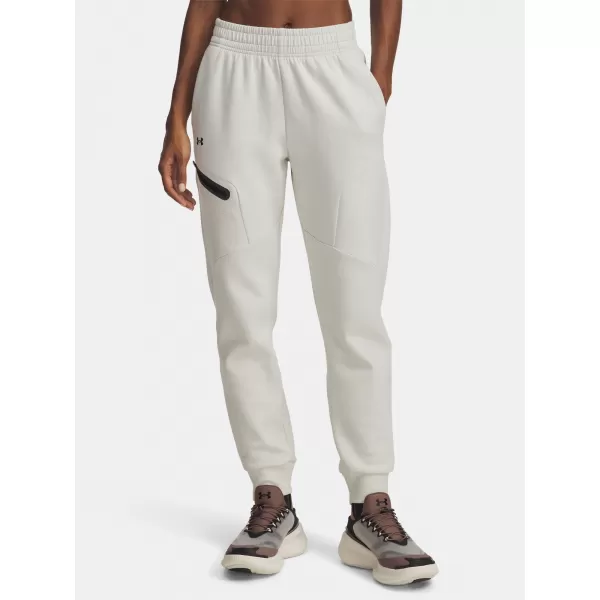  Dámske tepláky UNDER ARMOUR UNSTOPPABLE FLC JOGGER 1379846-110 BIELA 