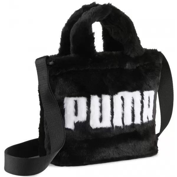  Dámska taška PUMA UP FAUX FUR MINI SHOPPER BAG 09171301 PUMA BLACK 
