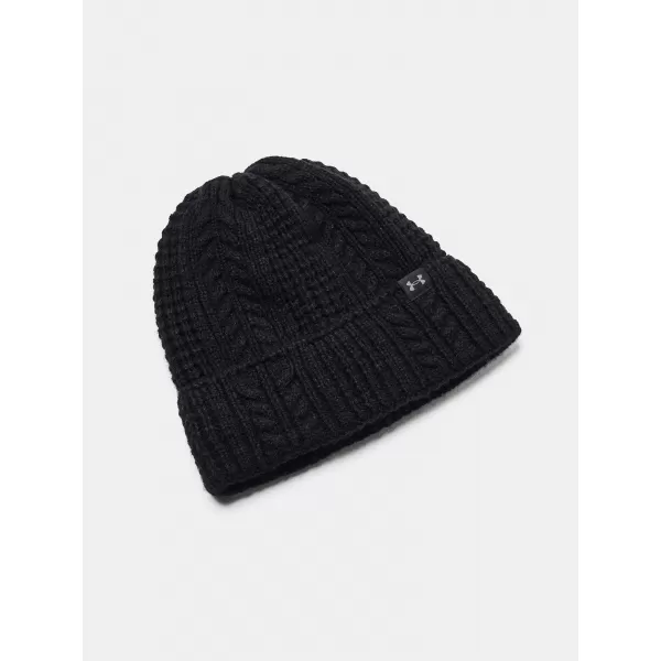 Dámska čiapka UNDER ARMOUR W HALFTIME CABLE KNIT BEANIE 1386639-001 ČIERNA 