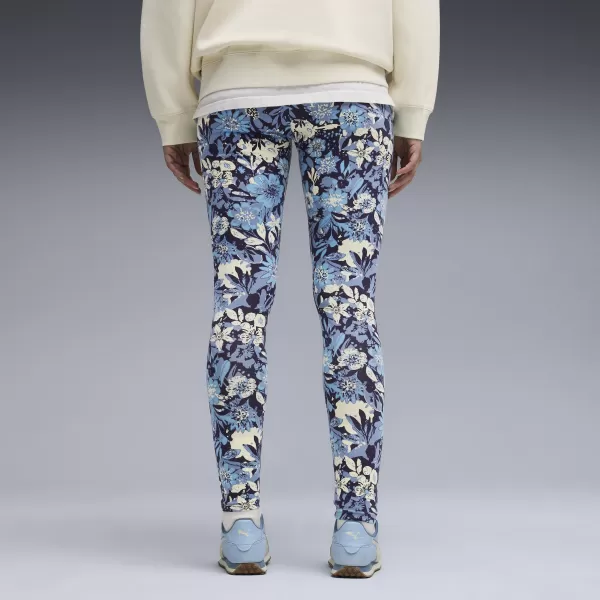  Dámske legíny PUMA ESS NATURE 2 0 AOP LEGGINGS 68808034 CHLADNÁ MODRÁ 