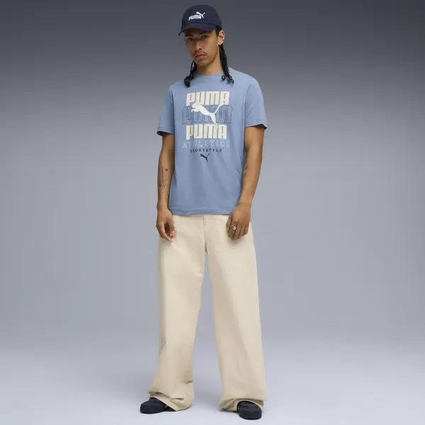  Tričko PUMA GRAPHIC STACKED GRAPHIC TEE 68803834 STUDENÝ MODRÝ 