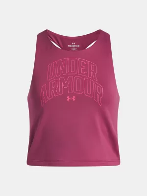 Dievčenské tielko UNDER ARMOUR UA MOTION BRANDED TANK 6006029-659 ČERVENÁ