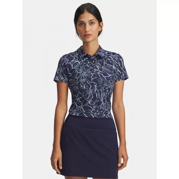  Dámske tričko UNDER ARMOUR UA PLAYOFF 3.0 PRINTED POLO 1387148-411 MODRÁ 