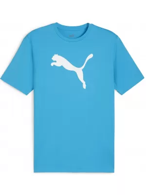Mužský dres PUMA TEAMRISE LOGO JERSEY COTTON 658705_02 SPEED BLUE/ RÝCHLOSŤ MODRÁ/BIELA