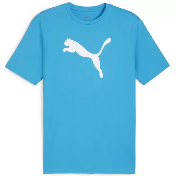  Mužský dres PUMA TEAMRISE LOGO JERSEY COTTON 658705_02 SPEED BLUE/ RÝCHLOSŤ MODRÁ/BIELA 