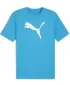 Mužský dres PUMA TEAMRISE LOGO JERSEY COTTON 658705_02 SPEED BLUE/ RÝCHLOSŤ MODRÁ/BIELA