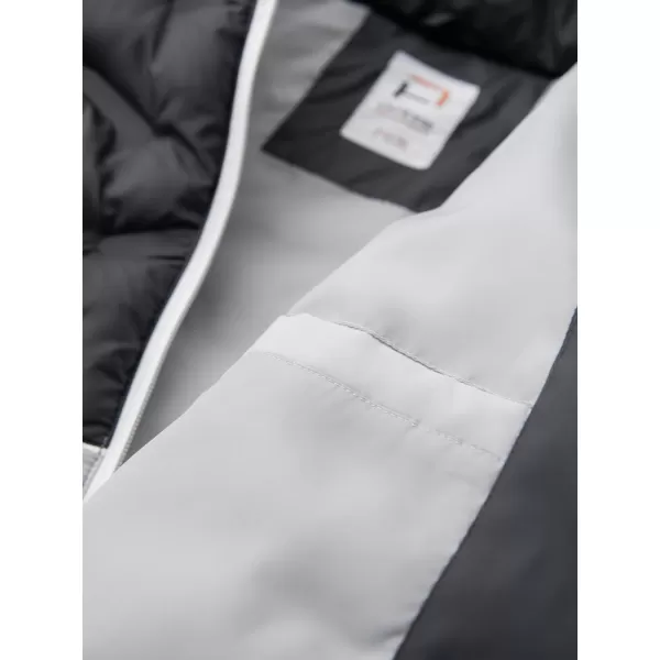  Pánska bunda OMBRE OM-JALP-0206 GRAFITOVÁ A BIELA 