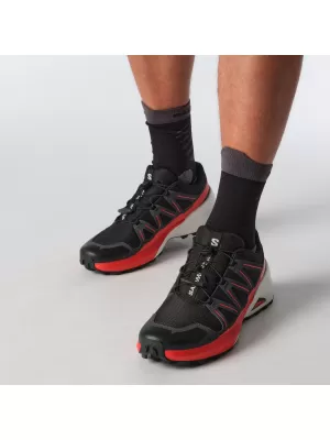 Pánske topánky SALOMON SPEEDCROSS PEAK ČIERNA/ASFALTOVÁ/OHNIVÁ ČERVENÁ
