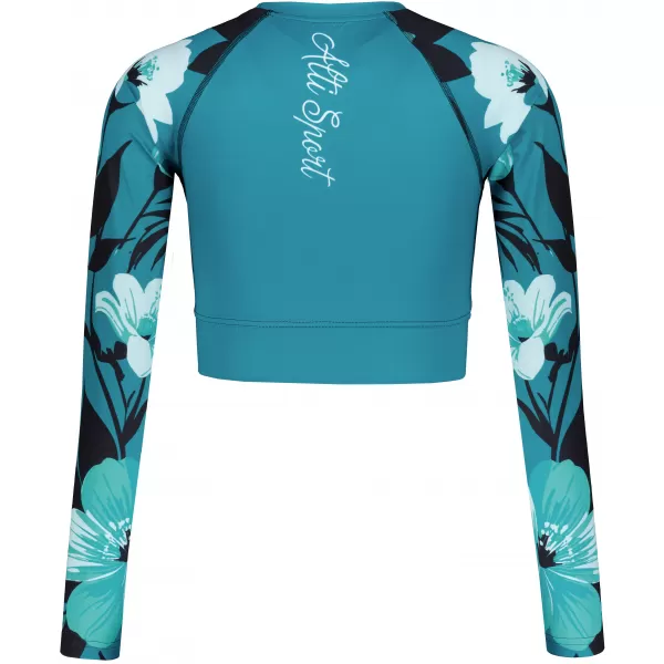  Dámsky funkčný prémiový crop top ALTISPORT VOJ/ALW115TR04 PETROLEJ 