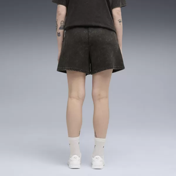  Dámske šortky PUMA ESS ELEVATED WASH HIGH-WAIST SHORTS 5" TR 68810501 PUMA ČIERNA 
