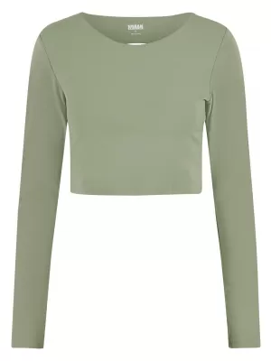 Dámske tričko URBAN CLASSICS TB7807 ZELENÁ MATCHA
