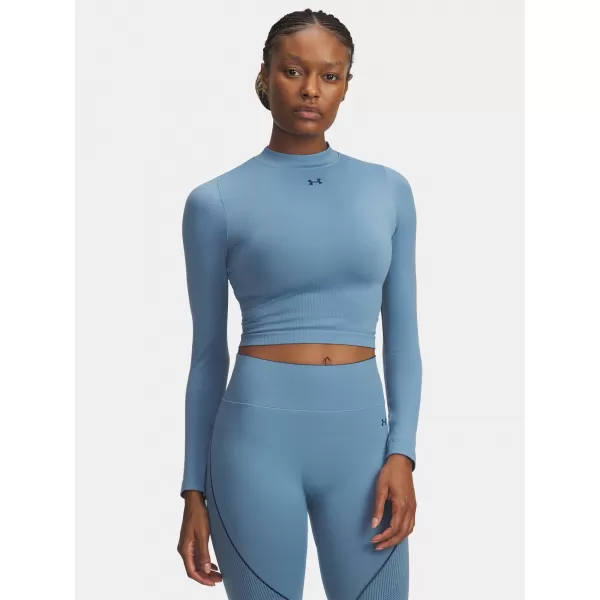  Dámske tričko UNDER ARMOUR UA VANISH SEAMLESS LS 6000645-418 MODRÁ 