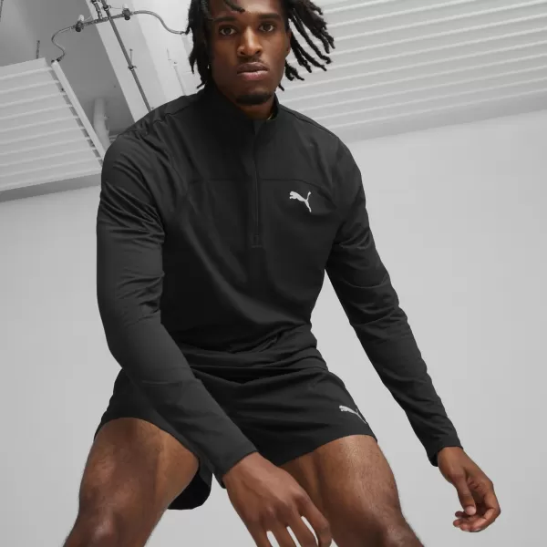  Športové tričko PUMA RUN CLOUDSPUN 1/4 ZIP 52499201 PUMA ČIERNA 