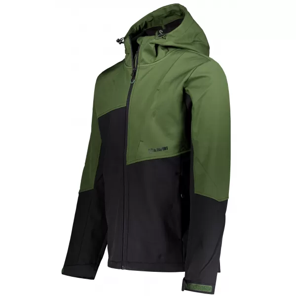  Pánska bunda so softshell ALTISPORT GAN KHAKI/ČIERNA 
