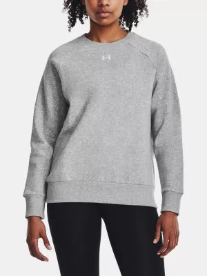 Dámska mikina UNDER ARMOUR UA RIVAL FLEECE CREW 1379508-012 SIVÁ