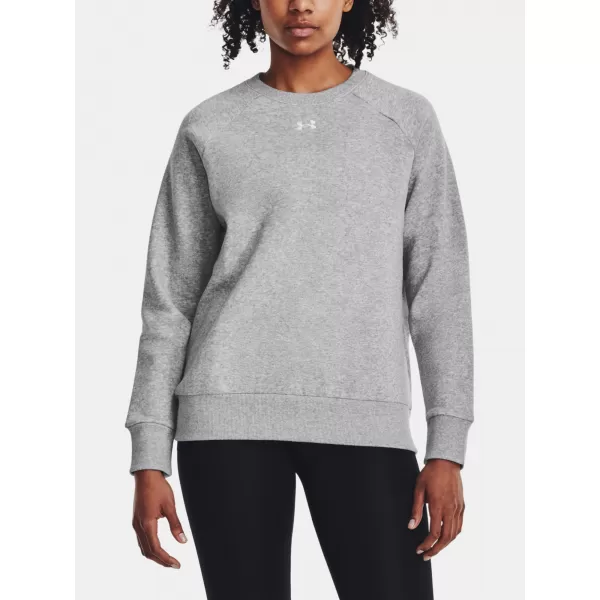  Dámska mikina UNDER ARMOUR UA RIVAL FLEECE CREW 1379508-012 SIVÁ 