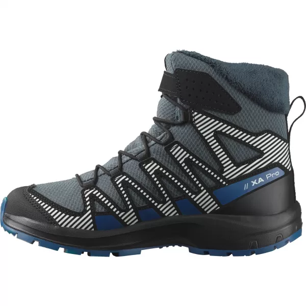  Detská obuv SALOMON XA PRO V8 WINTER WATERPROOF J TURBULENCIA/ČIERNA/TMAVOMODRÁ 
