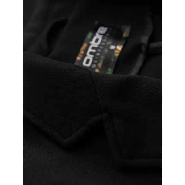  Pánska bunda OMBRE OM-BLZB-0101 ČIERNA 