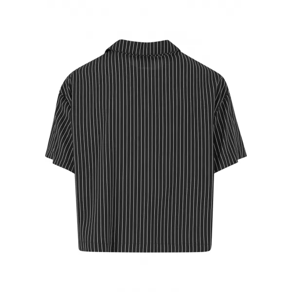  Dámska košeľa URBAN CLASSICS TB4365 ČIERNA/BIELA 