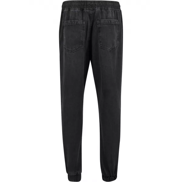  Pánske džínsy URBAN CLASSICS TB7296 ČIERNE UMYTÉ 
