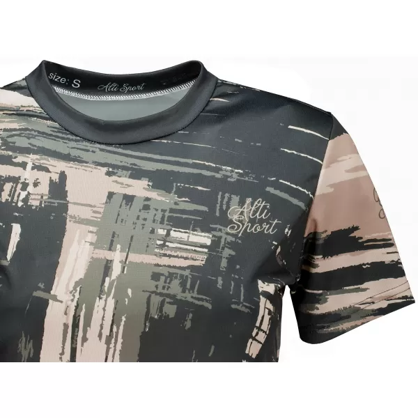  Dámsky prémiový crop top ALTISPORT VOJ/ALW010TR07 ČERNOHNĚDÁ ČIERNA HNEDÁ 