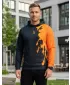 Pánska prémiová funkčná mikina ALTISPORT VOJ/ALM112MI01 ČIERNO-FLUO ORANŽOVÁ
