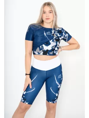 Dámsky funkčný prémiový crop top ALTISPORT VOJ/ALW022TR07 NAVY NÁVYKY