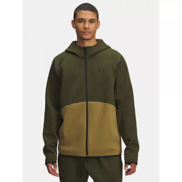  Pánska mikina UNDER ARMOUR UA UNSTOPPABLE FLC FZ HD EU ZELENÁ 