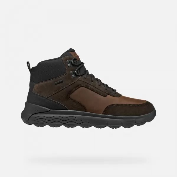  Pánske topánky GEOX SPHERICA 4X4 ABX G011178 TMAVO HNEDÁ 